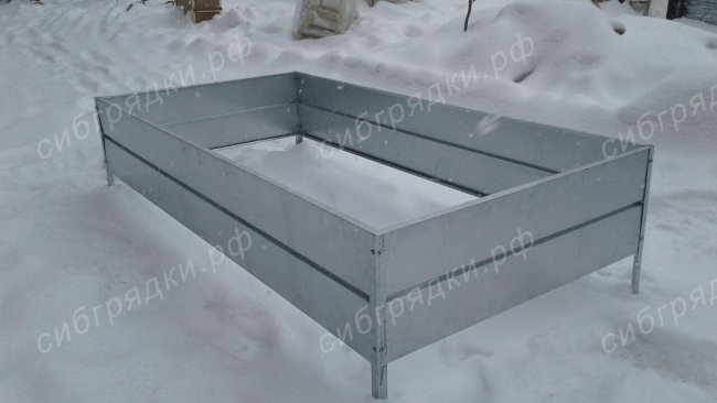 Высокие оцинкованные грядки из стали высотой 34 см в Сочи
